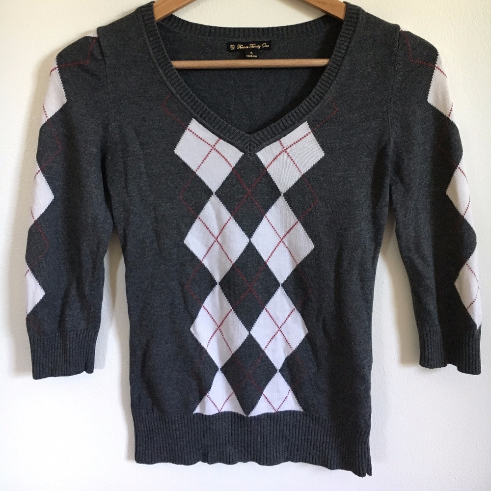 Forever 21 Argyle Sweater